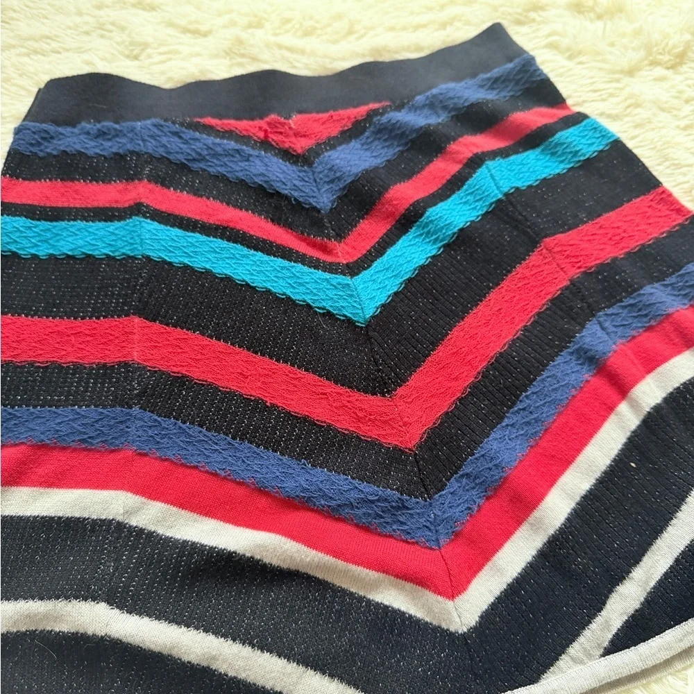 Free People Multicolor Chevron A-Line Skirt